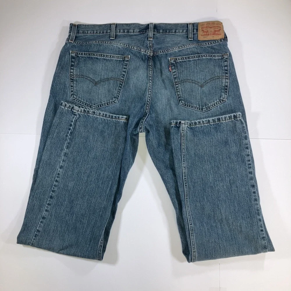 Levis 559 Jeans Mens 38x36 Blue Medium Wash Relaxed Straight Denim